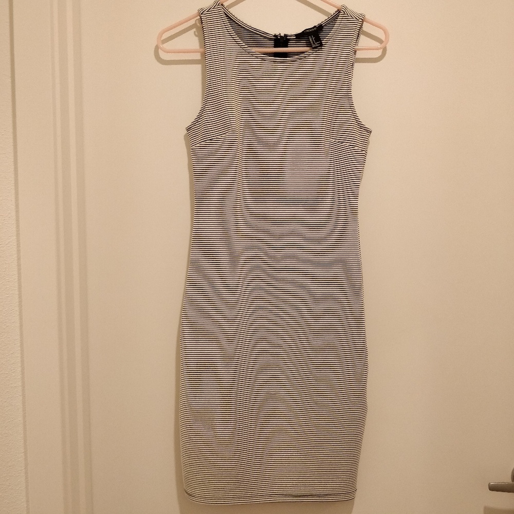 Black and White striped dress